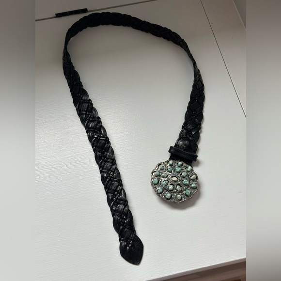 Leather Western Style Belt - Picture 3 of 4